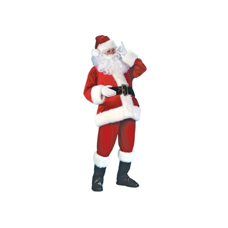 FUN WORLD Velour Santa Suit Pls Sz 7511